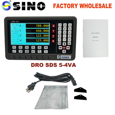 4 অক্ষ LCD DRO রিডআউট সিস্টেম মিলিং লেদ মেশিন টুলের জন্য SINO SDS 5-4VA পরিমাপ