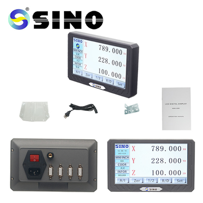 SINO SDS200S ডিজিটাল রিডআউট কিটস DRO 3 অক্ষ LCD ফুল টাচ স্ক্রিন লিনিয়ার এনকোডার স্কেল লেদ মিলিং মেশিনের জন্য