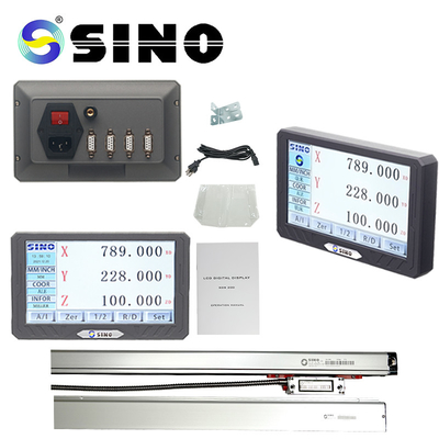 তিন অক্ষের ডিজিটাল এলসিডি রিডাউট ডিসপ্লে SINO SDS200S লিনিয়ার অপটিক্যাল এনকোডার