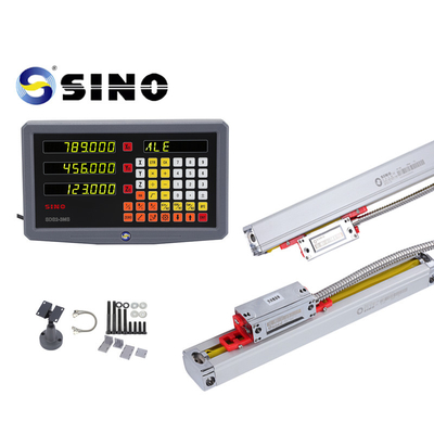 SINO SDS2-3MS 3-অক্ষ ডিজিটাল রিডাউট সিস্টেম DRO লেদ ফ্রেজিং মেশিনের জন্য গ্লাস লিনিয়ার রুলার