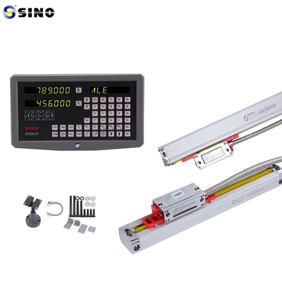 SINO SDS6-2V DRO 2 অক্ষ ডিজিটাল রিডিং সঙ্গে ধাতু LED কিট দুই রৈখিক এনকোডার রুলার জন্য ফ্রিজিং টার্ন মেশিন