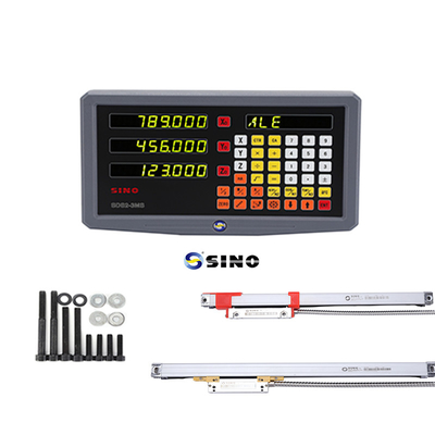 SINO SDS2-3MS 3-অক্ষ ডিজিটাল রিডাউট সিস্টেম DRO লেদ ফ্রেজিং মেশিনের জন্য গ্লাস লিনিয়ার রুলার