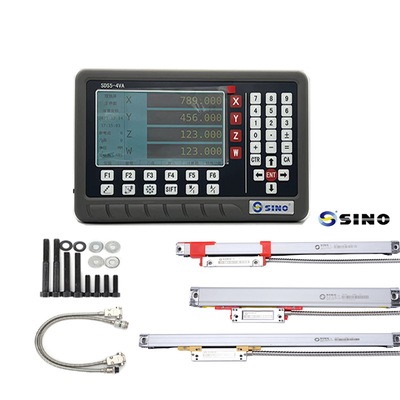 SINO SDS5-4VA ডিজিটাল ডিসপ্লে মিটার সহ চার অক্ষ LCD স্ক্রীন জেনারেল রিডআউট লেথ মিলের জন্য