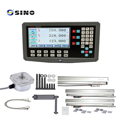 লেদ মিলের জন্য SINO SDS2-3VA 0.5um রেজোলিউশন DRO 3 অক্ষ ডিজিটাল রিডআউট মিটার RS422 সংকেত