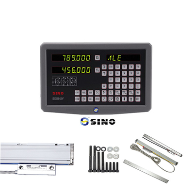 SINO SDS6-2V ডিজিটাল রিডিং মেটাল LED ডিজিটাল রিডিং 2 অক্ষ DRO কিট 60Hz ফ্রিজিং মেশিনের জন্য